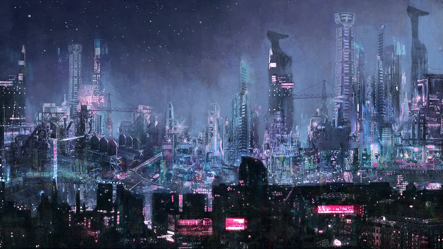 Cyberpunk город 4к