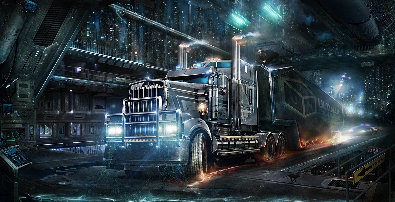Cyberpunk грузовик