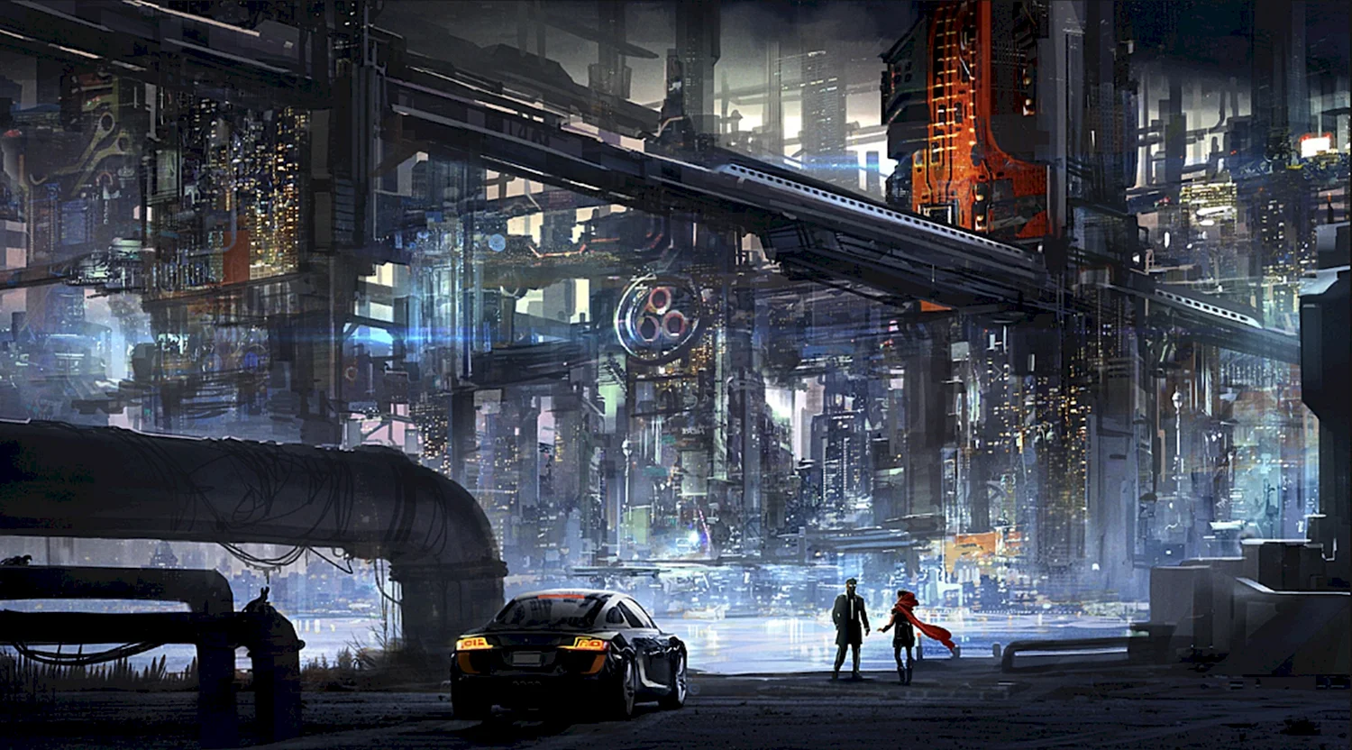 Cyberpunk, Sci-Fi иллюстрация