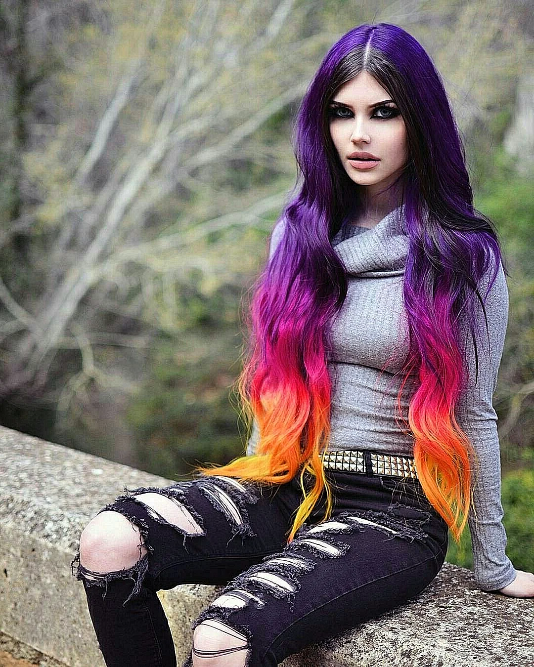 Даяна Кранк цветные волосы