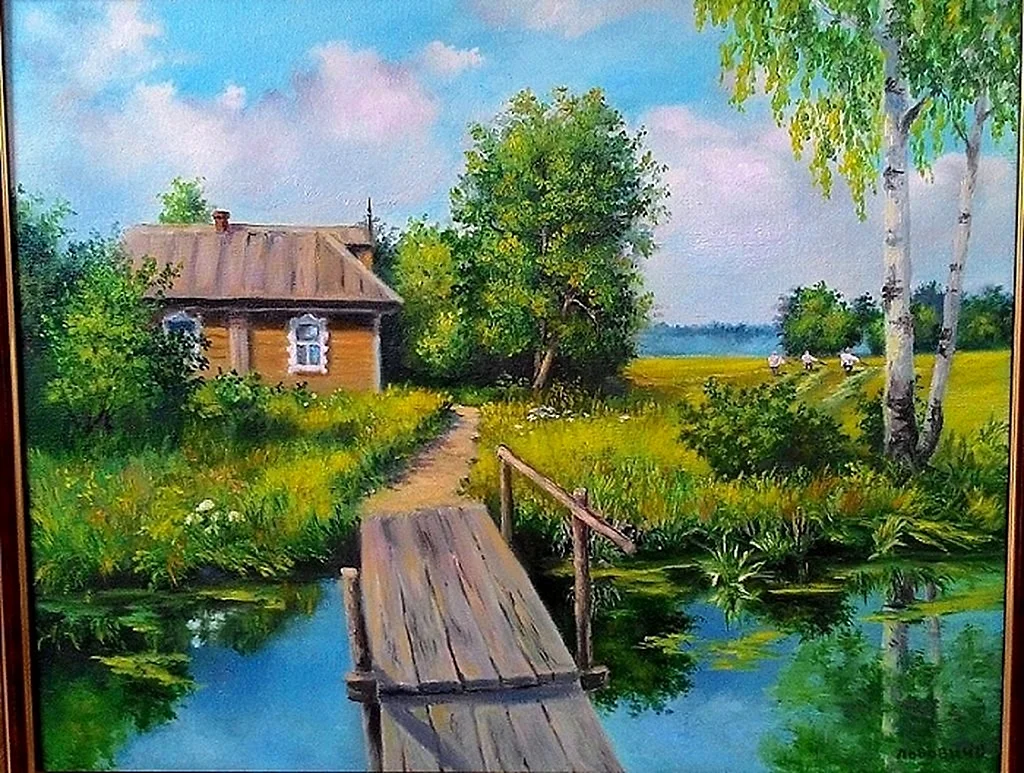 Деревенский пейзаж Игоря Лобовича