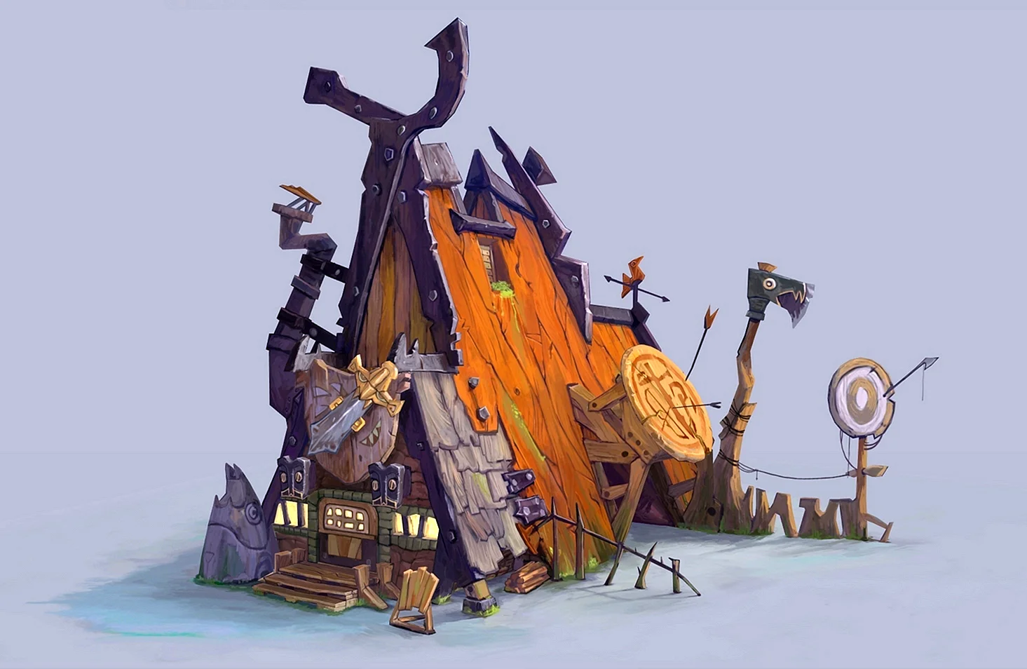 Деревня викингов концепт-арт