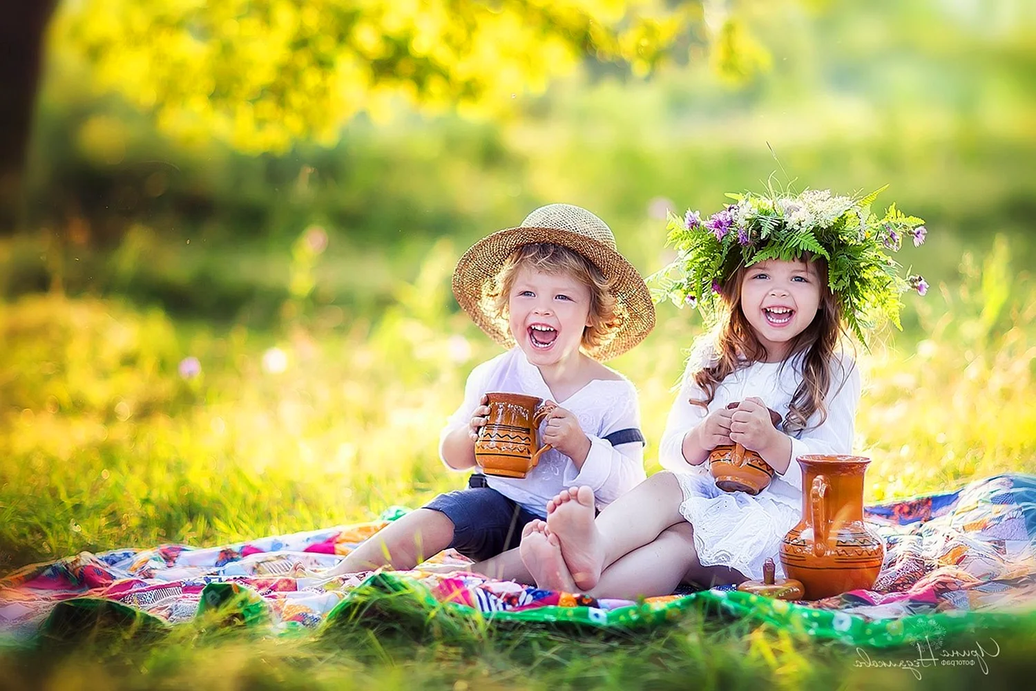 Дети лето счастье