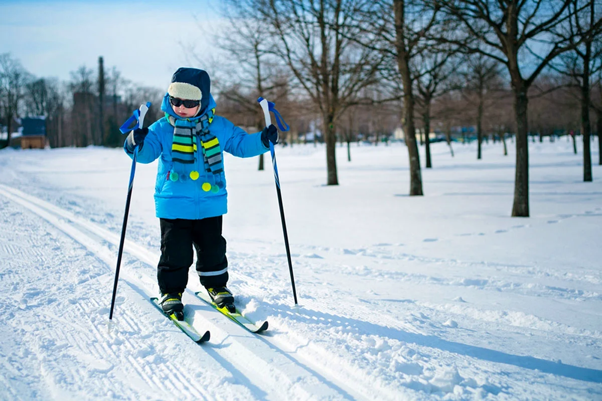 Дети на беговых лыжах