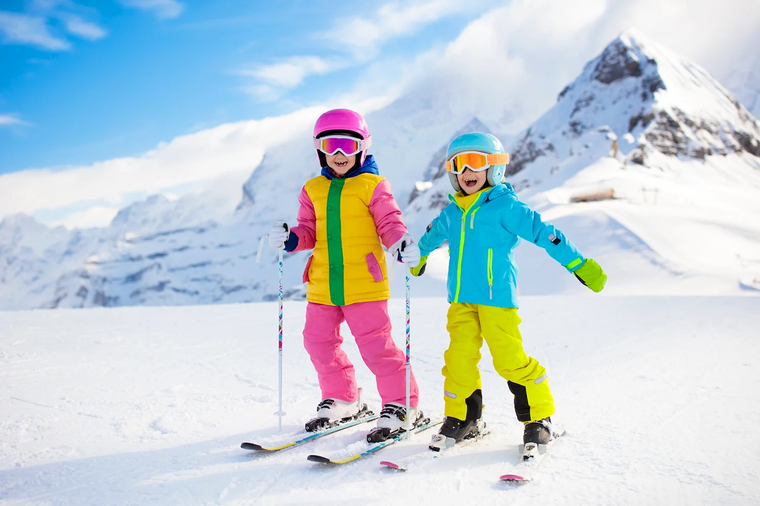 Дети Швейцарии на лыжах