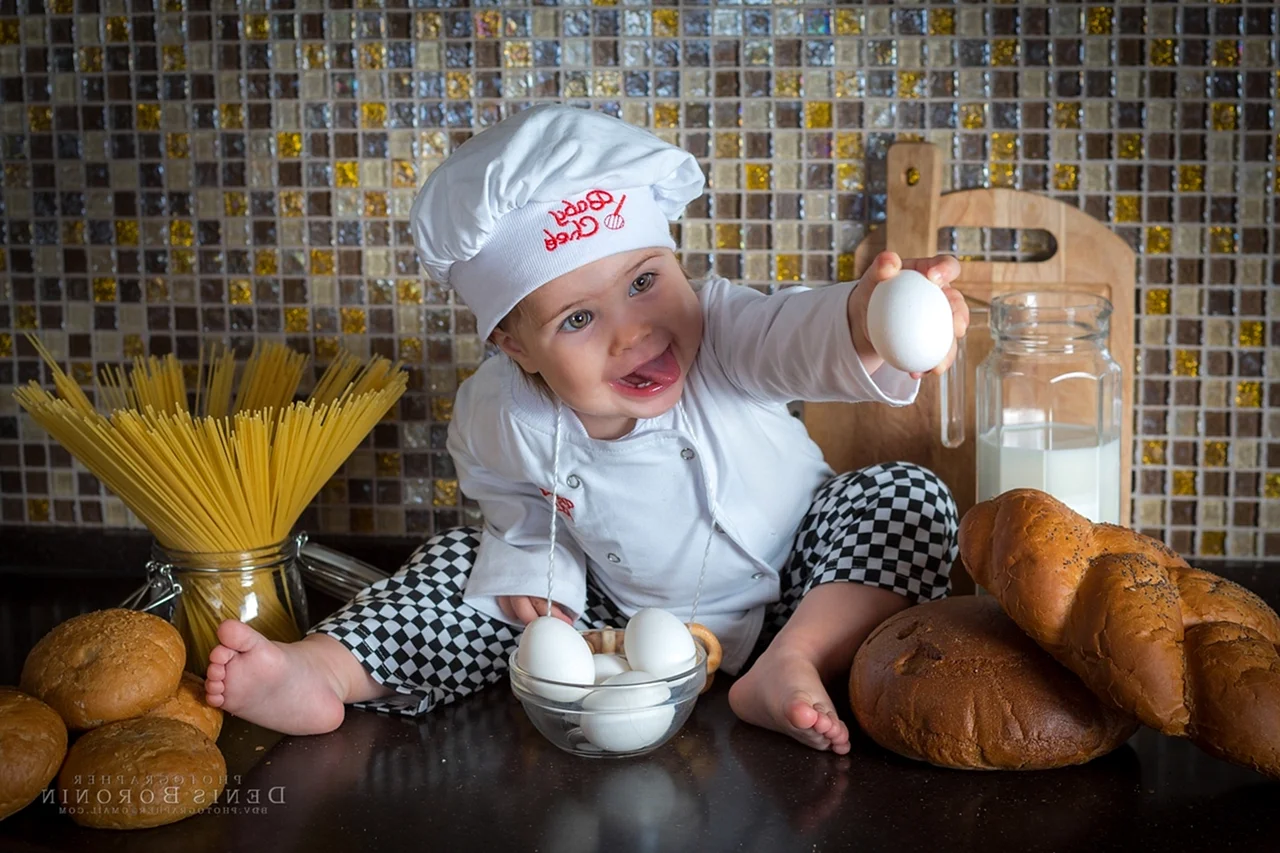 Детская фотосессия на кухне