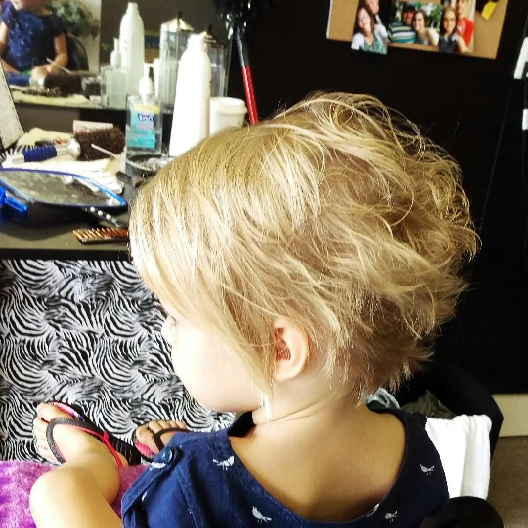 Детская стрижка на короткие волосы
