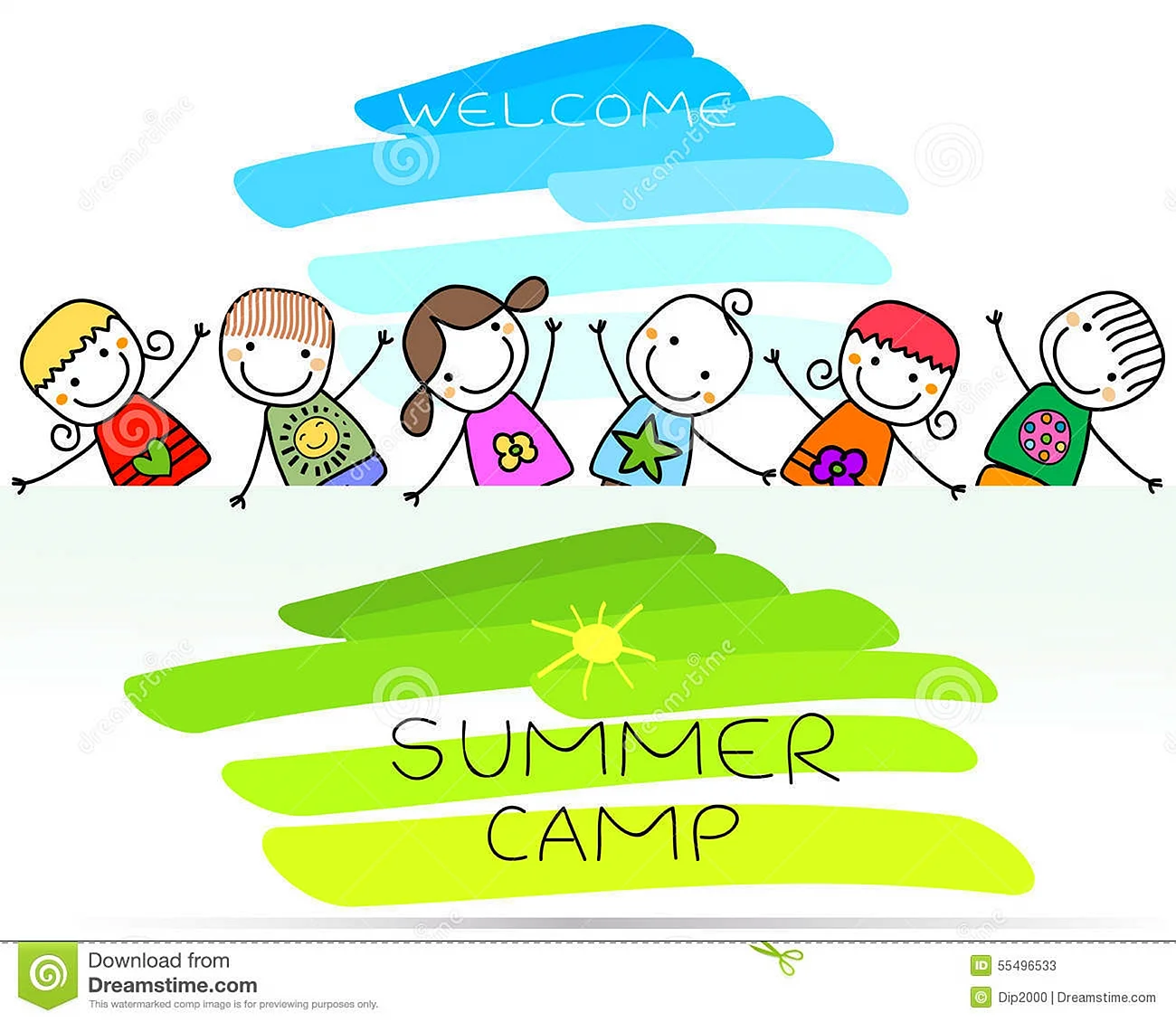 Детские плакаты летний лагерь