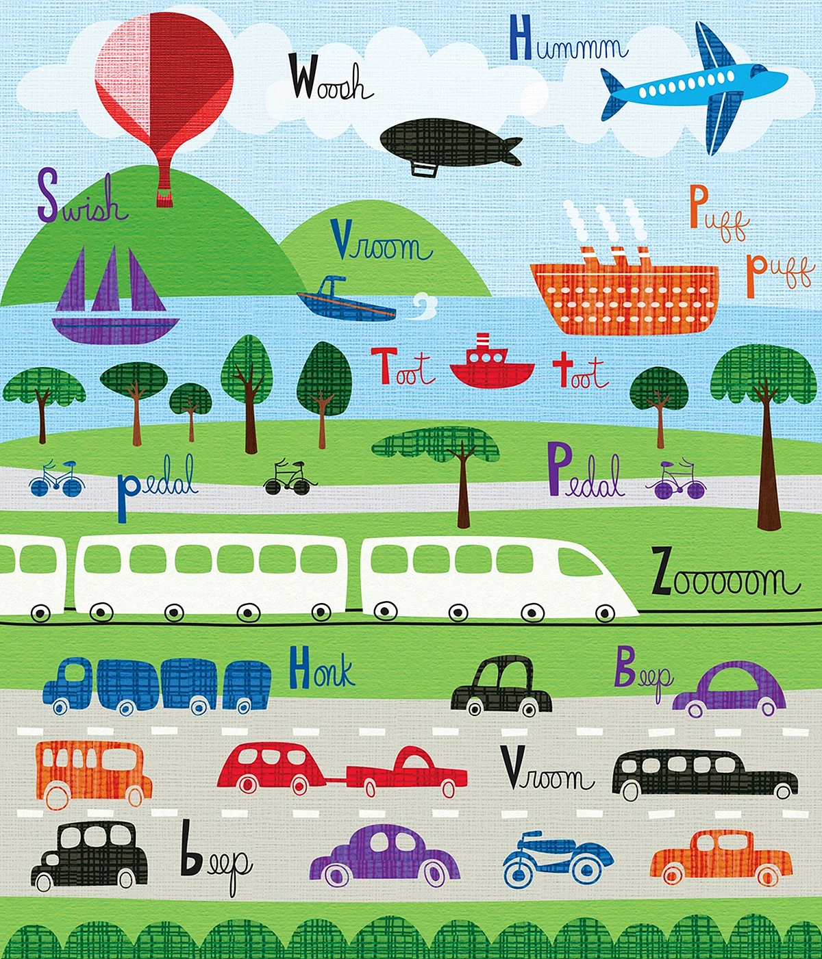 Детский плакат транспорт