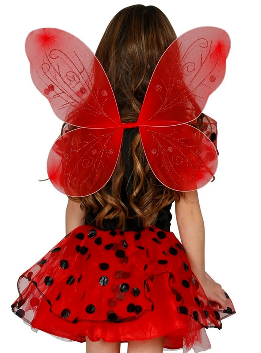 Девочка бабочка костюм красный