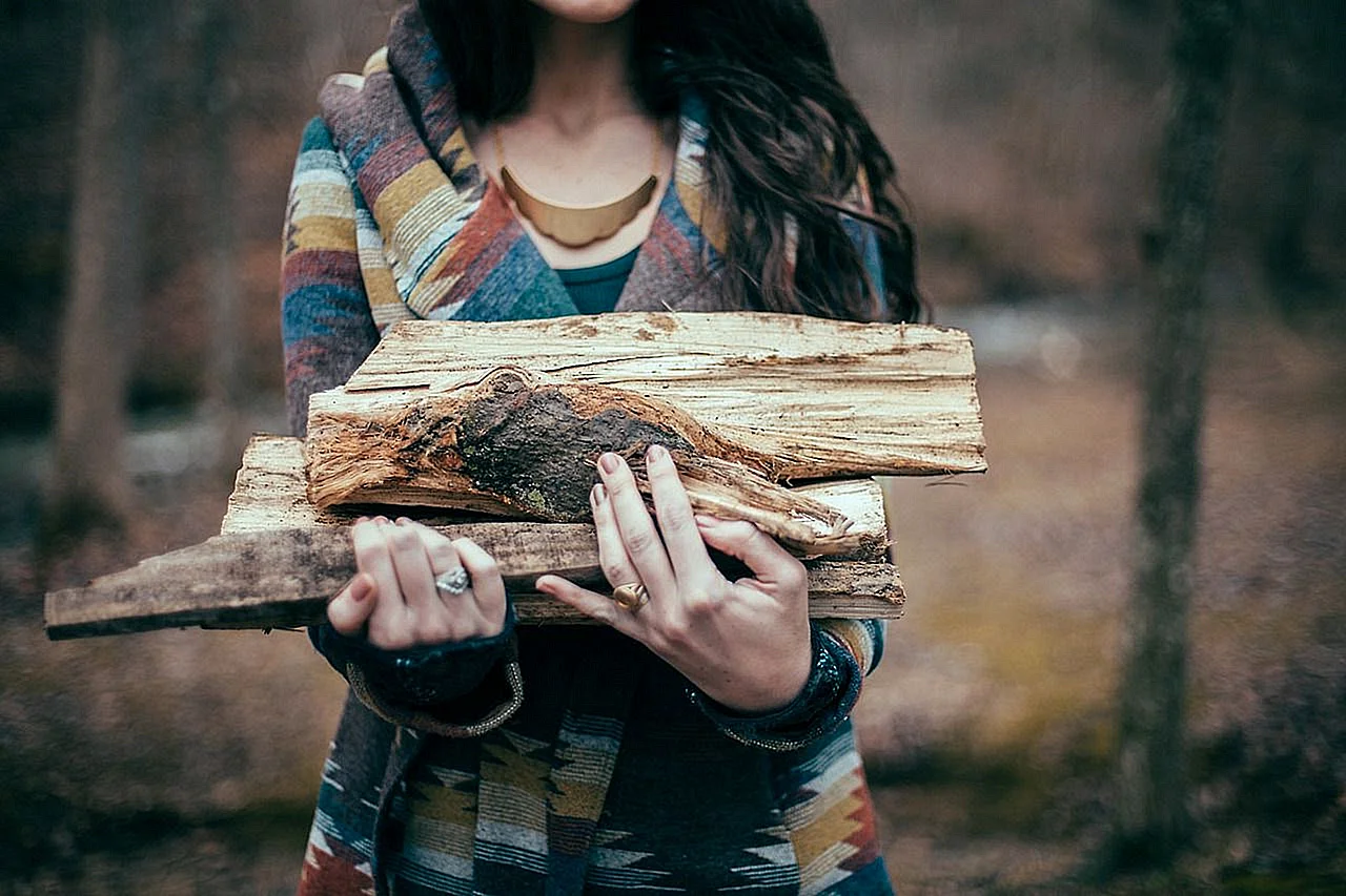Девушка с дровами