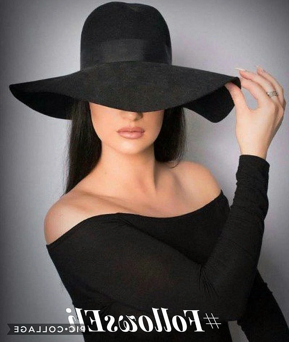 Девушка в черной шляпе