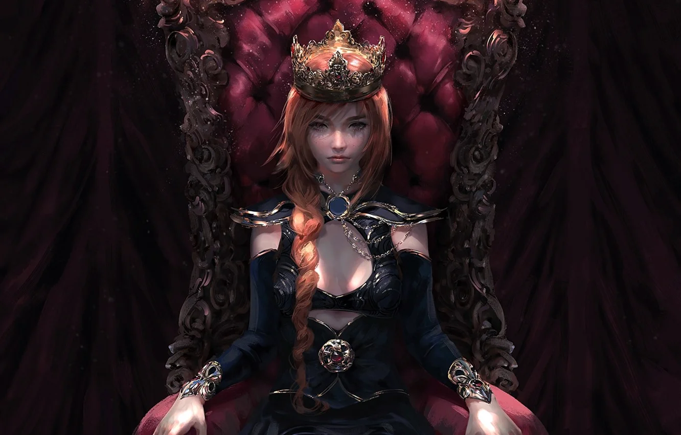 Девушка в короне арт