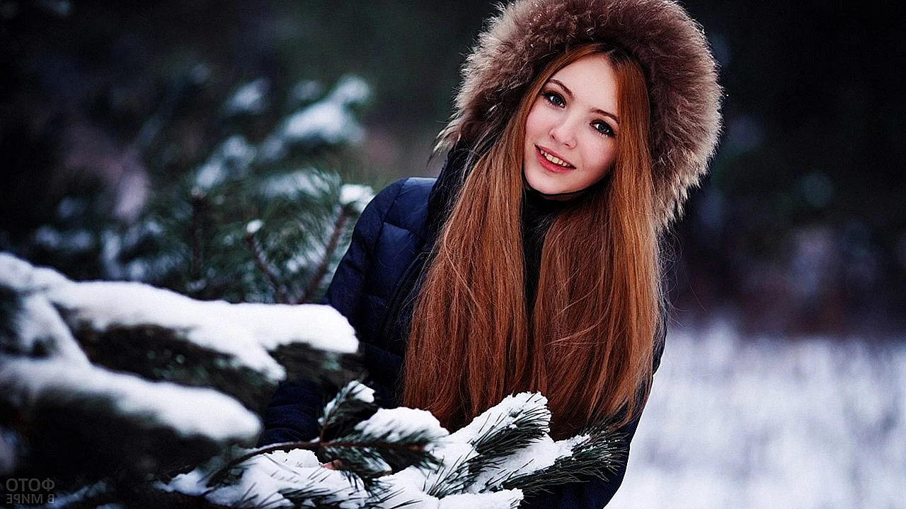 Девушка зимой