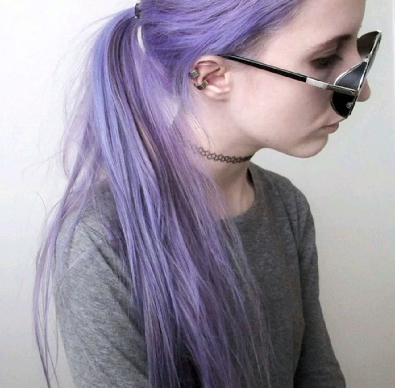 Девушки с нежно фиолетовыми волосами