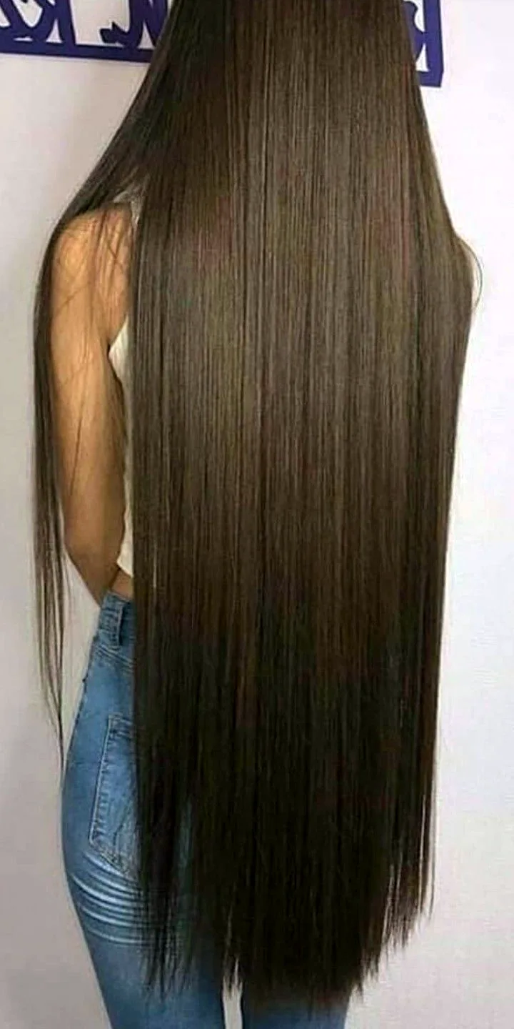 Длинные волосы до поясницы