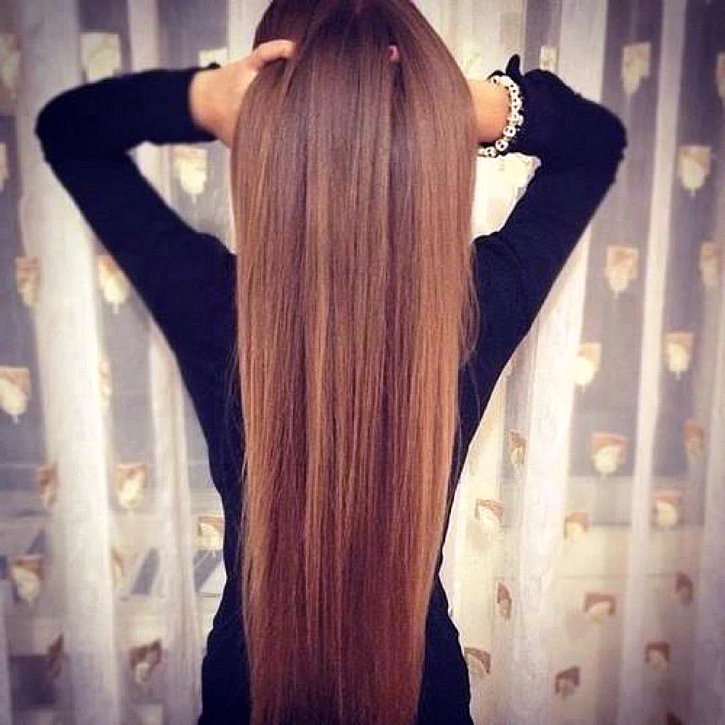Длинные волосы со спины