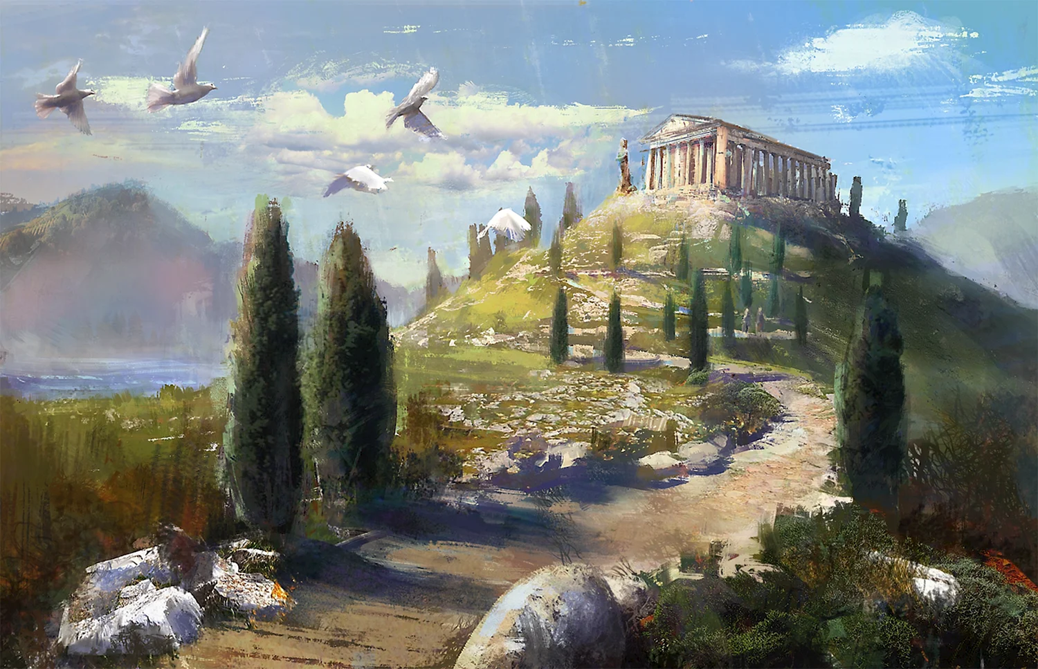 Древняя Греция пейзаж Эллада
