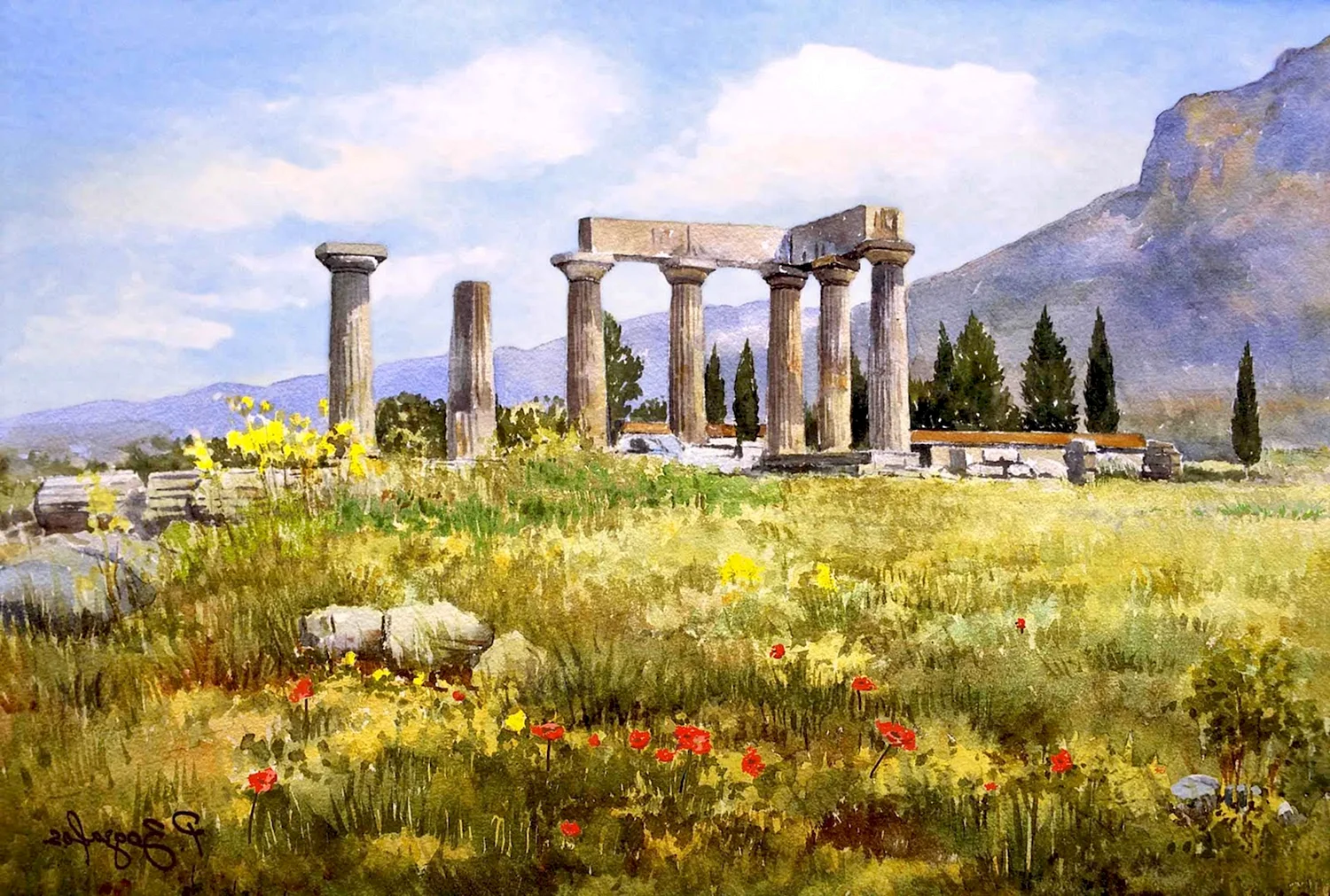 Древняя Греция пейзажи аффин