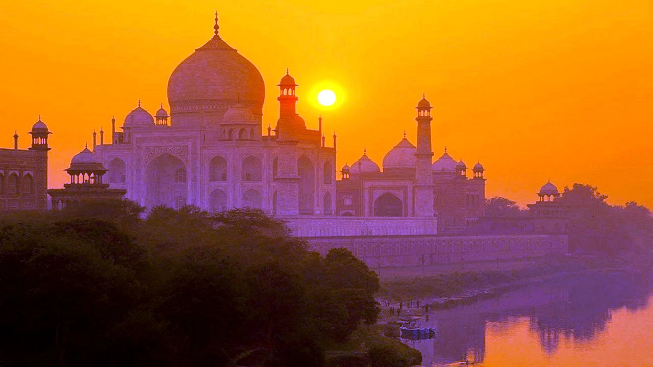 Дворец Тадж-Махал, Агра, Индия закат