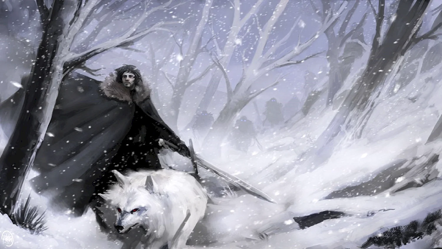 Джон Сноу в снегу