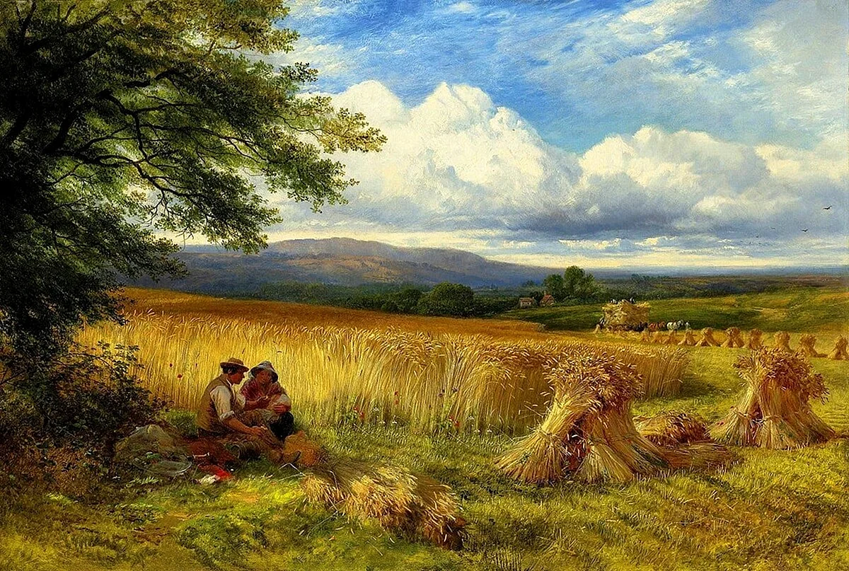 Джордж Коул, «отдых жнецов», 1865