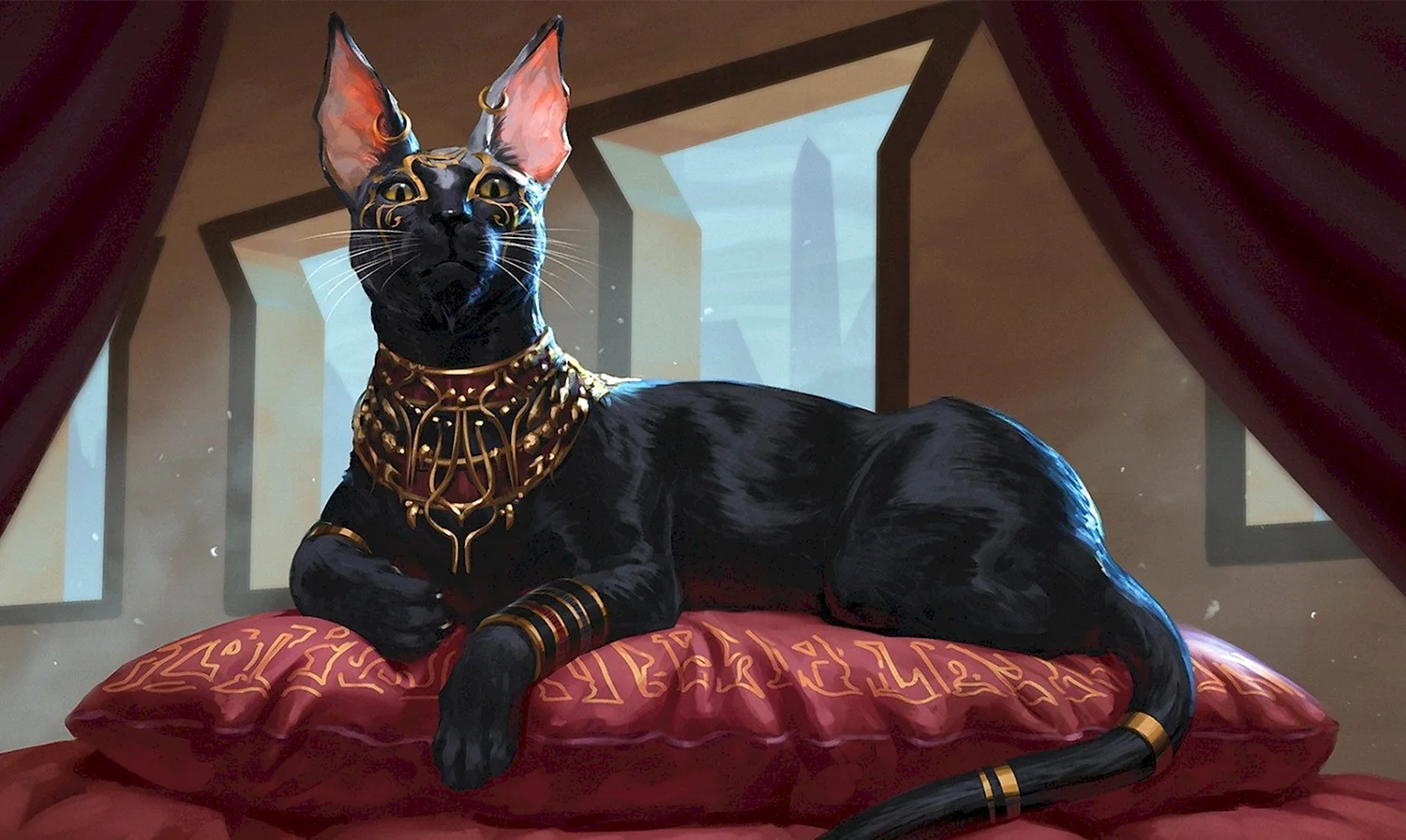 Египетская кошка черная