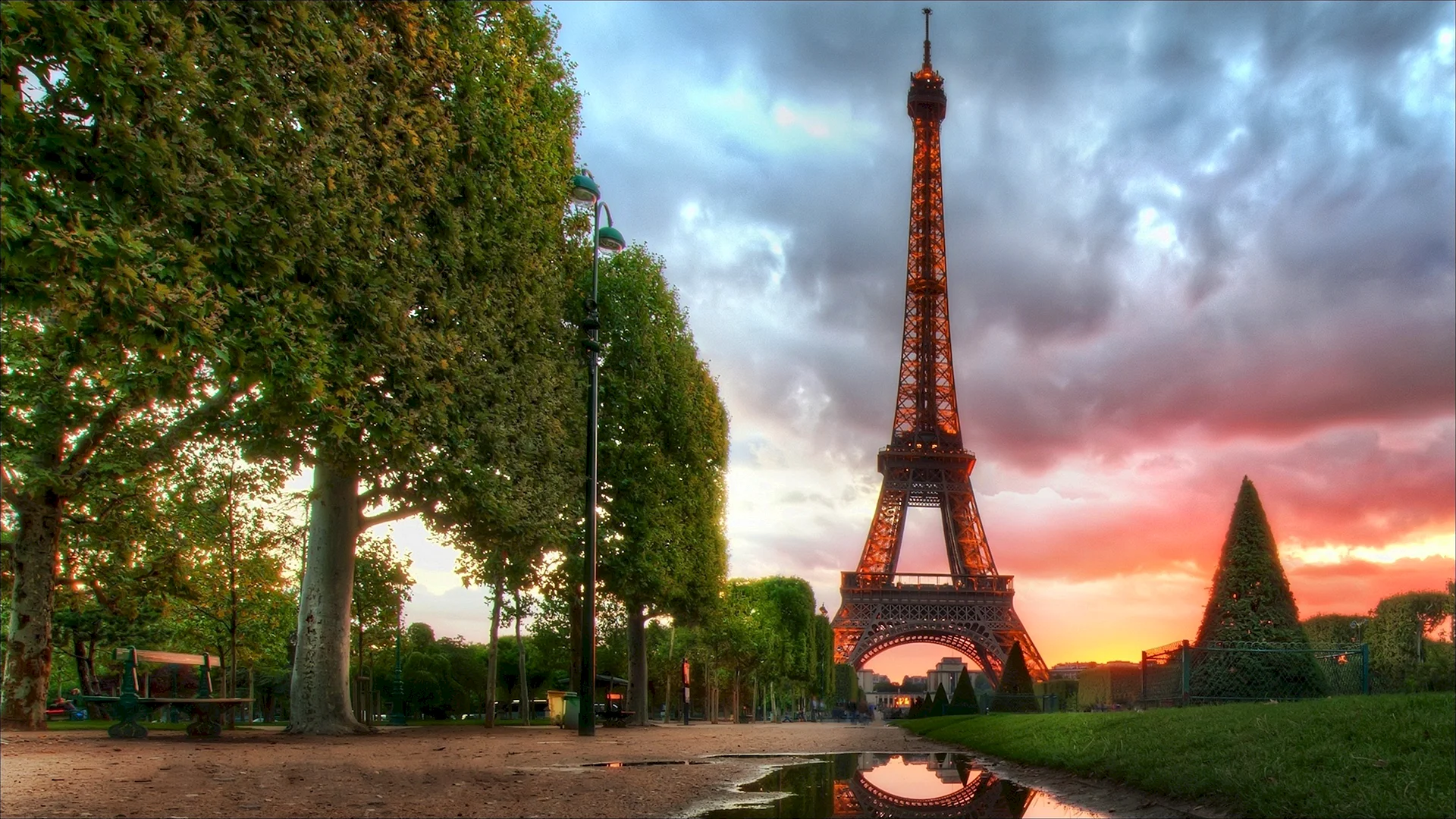Эйфель башня Франция утро