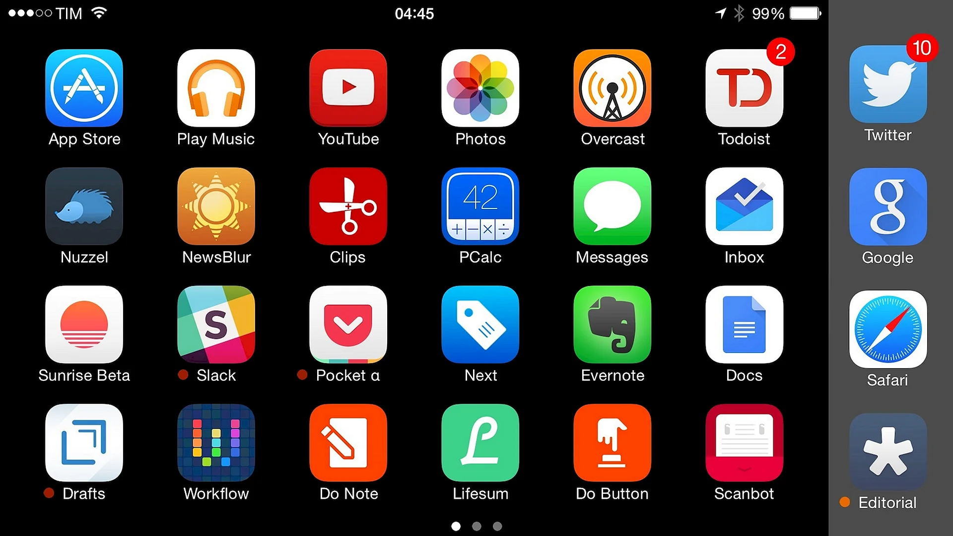 Экран смартфона с иконками