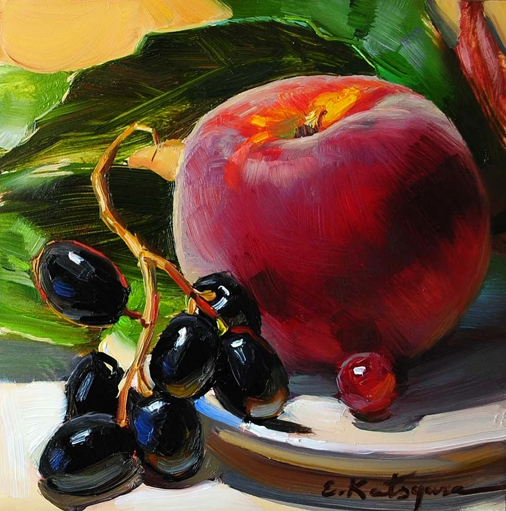 Елена Кацура живопись фрукты