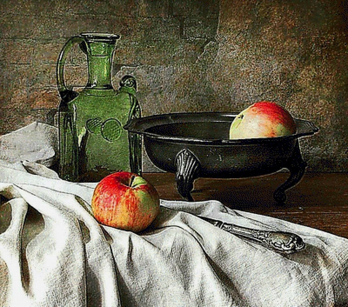 Елена Татульян натюрморты яблоки