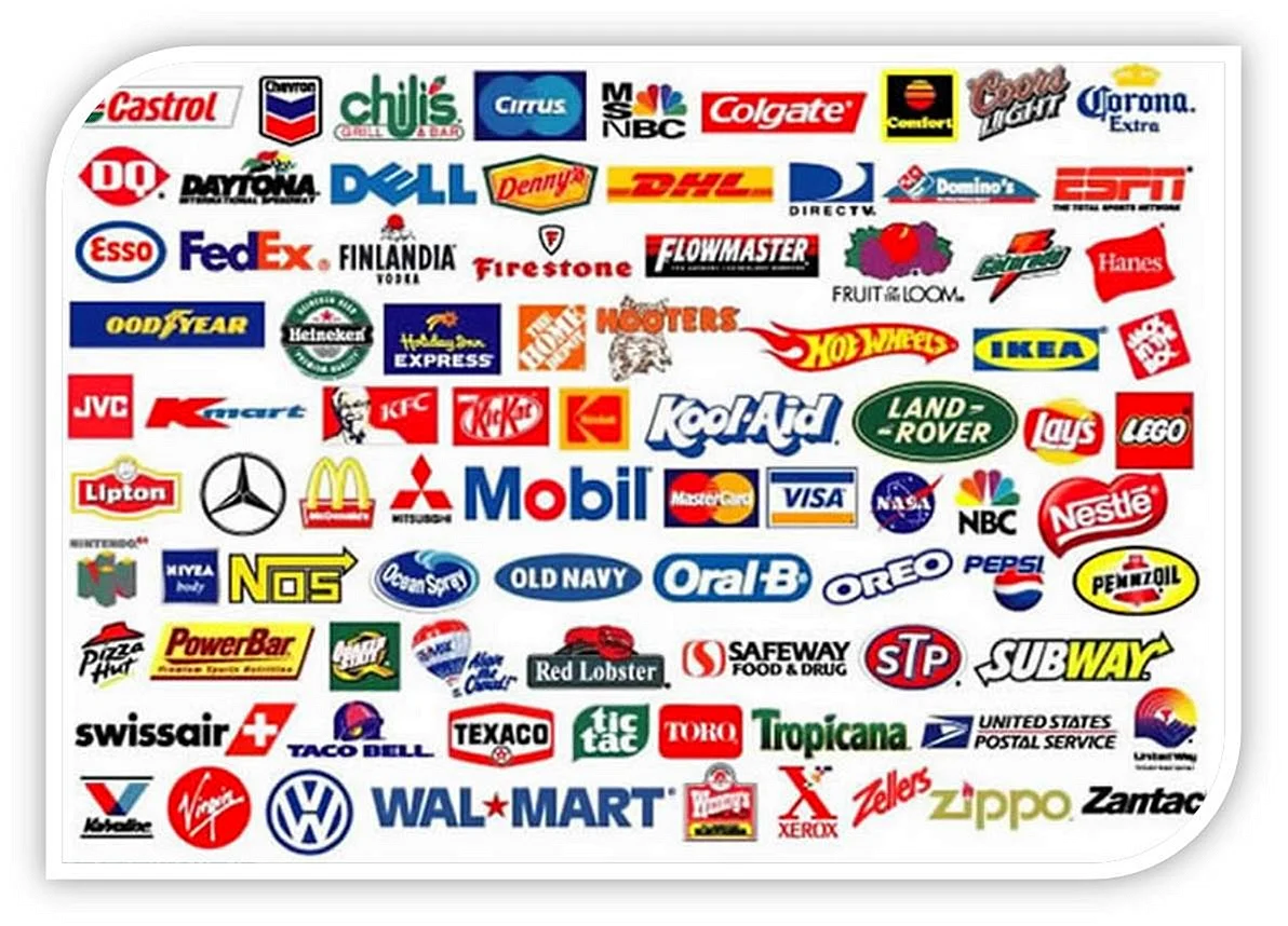 Эмблемы известных брендов