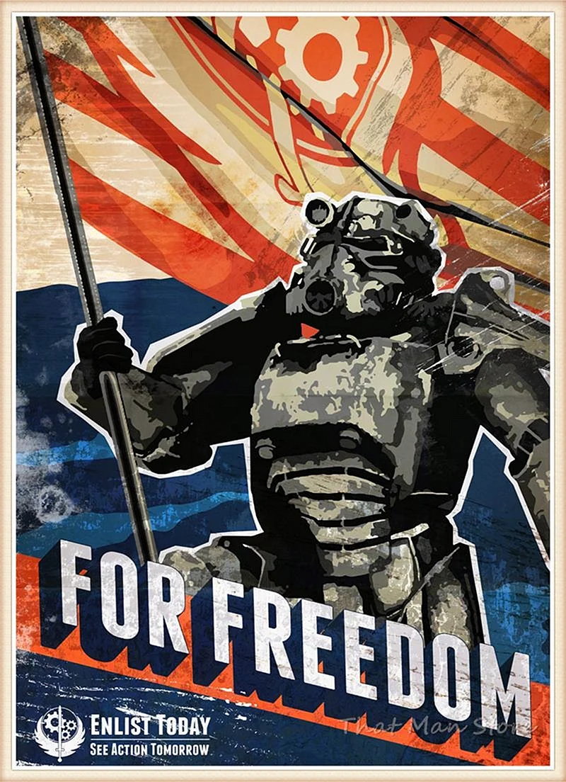 Fallout 4 братство стали плакаты