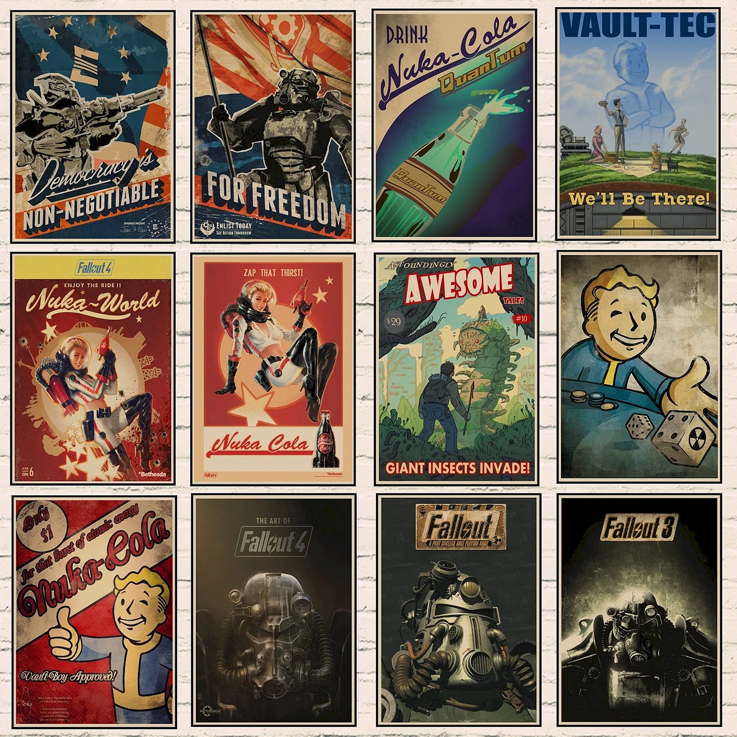 Fallout 4 плакаты из игры