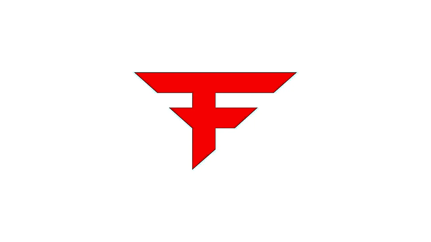 FAZE Clan белое лого красная обводка