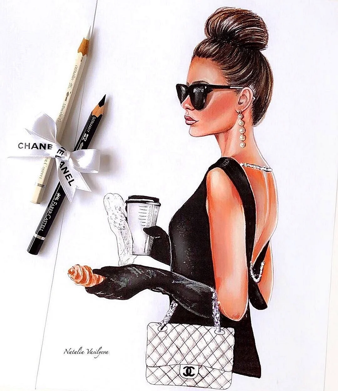 Фэшн иллюстрация Chanel