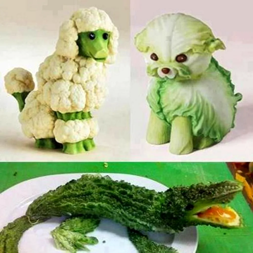 Фигурки из овощей