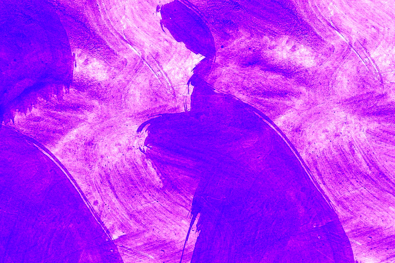 Фиолетовая акварель