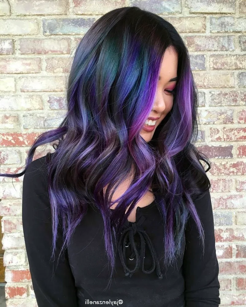 Фиолетовая краска на русые волосы
