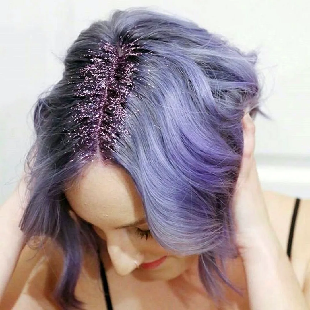 Фиолетовые корни волос