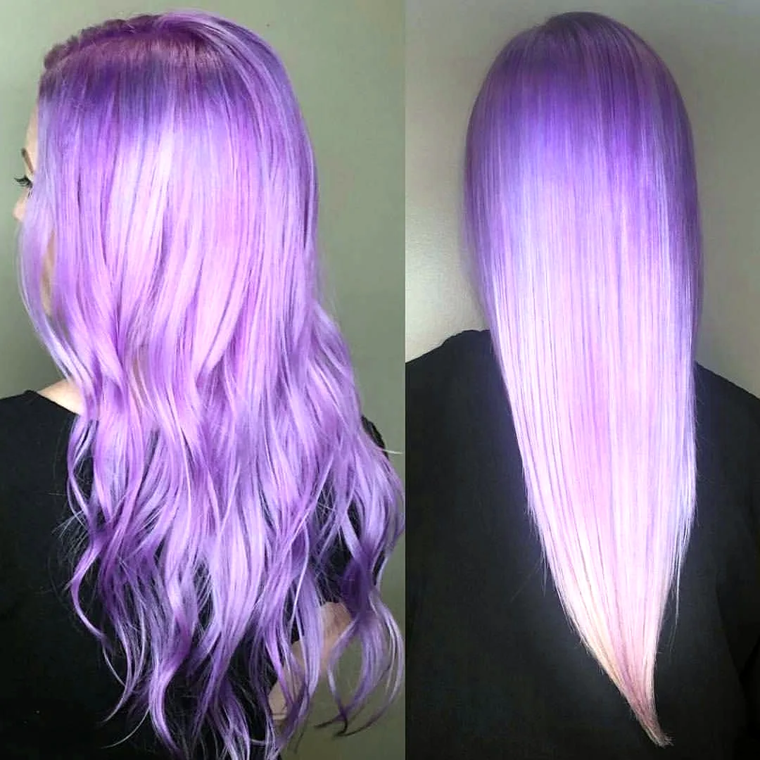 Фиолетовые волосы окрашивание тоником
