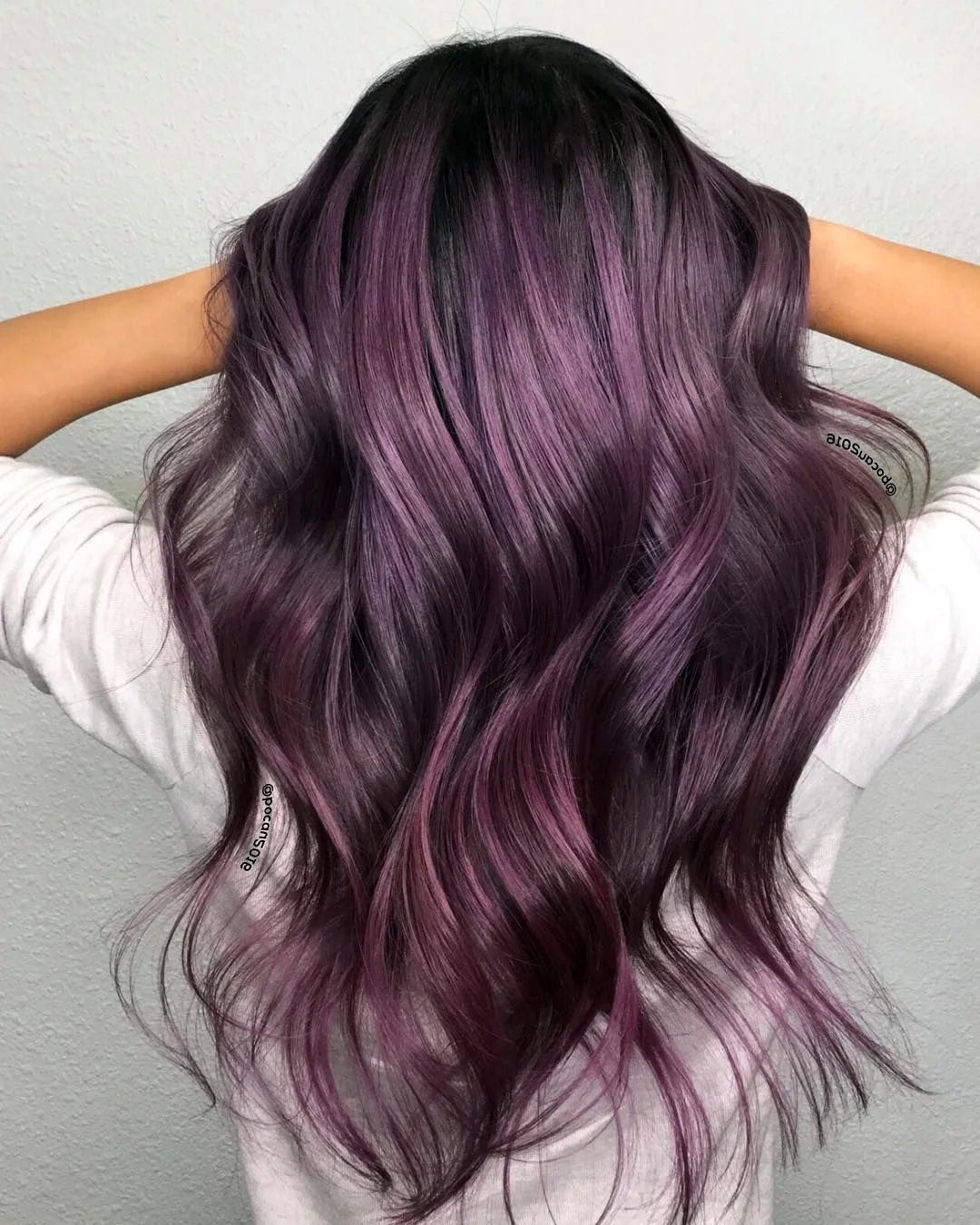 Фиолетовый оттенок волос