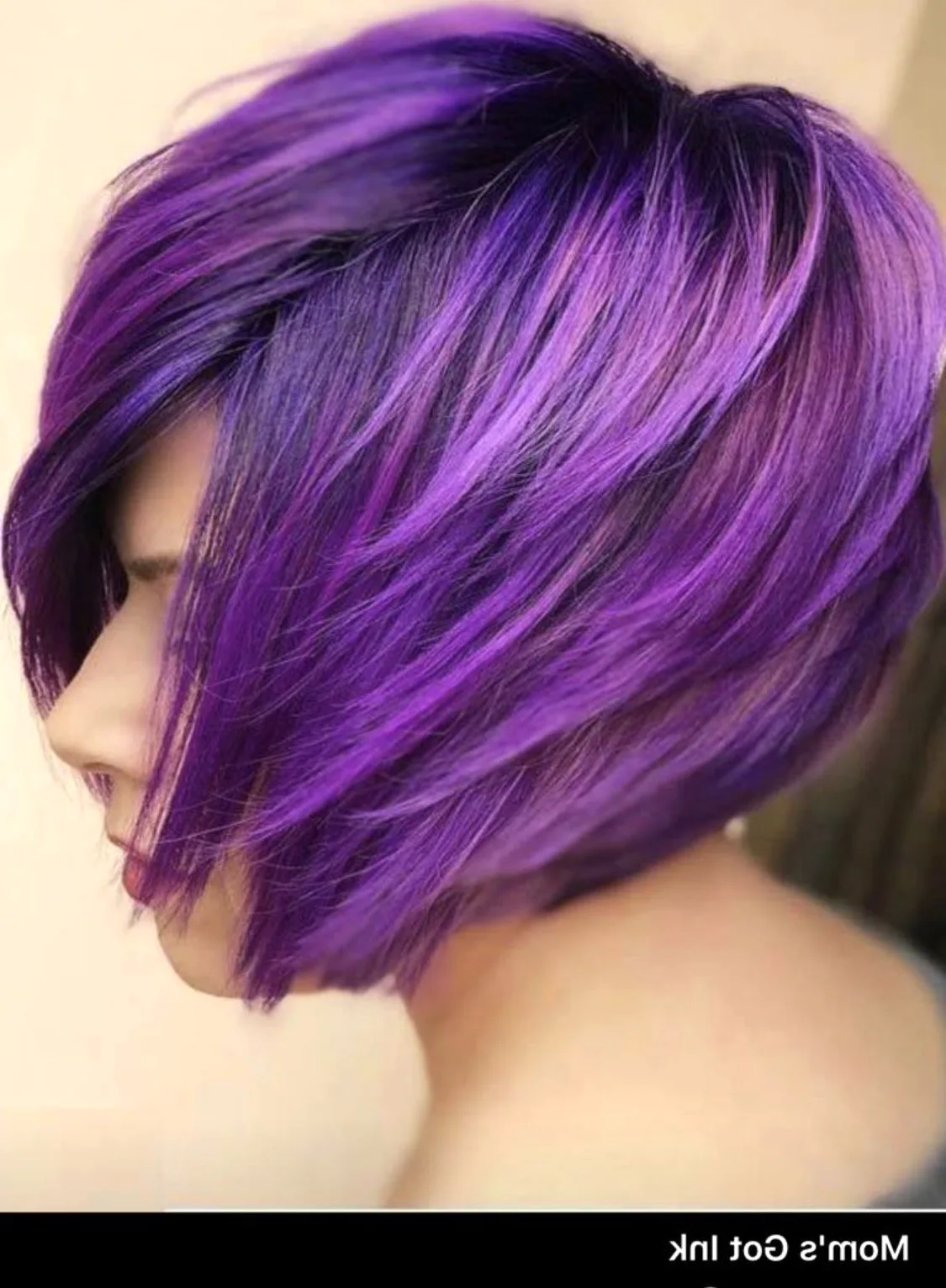 Фиолетовый цвет волос на короткие волосы