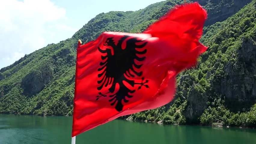 Флаг соц Албании