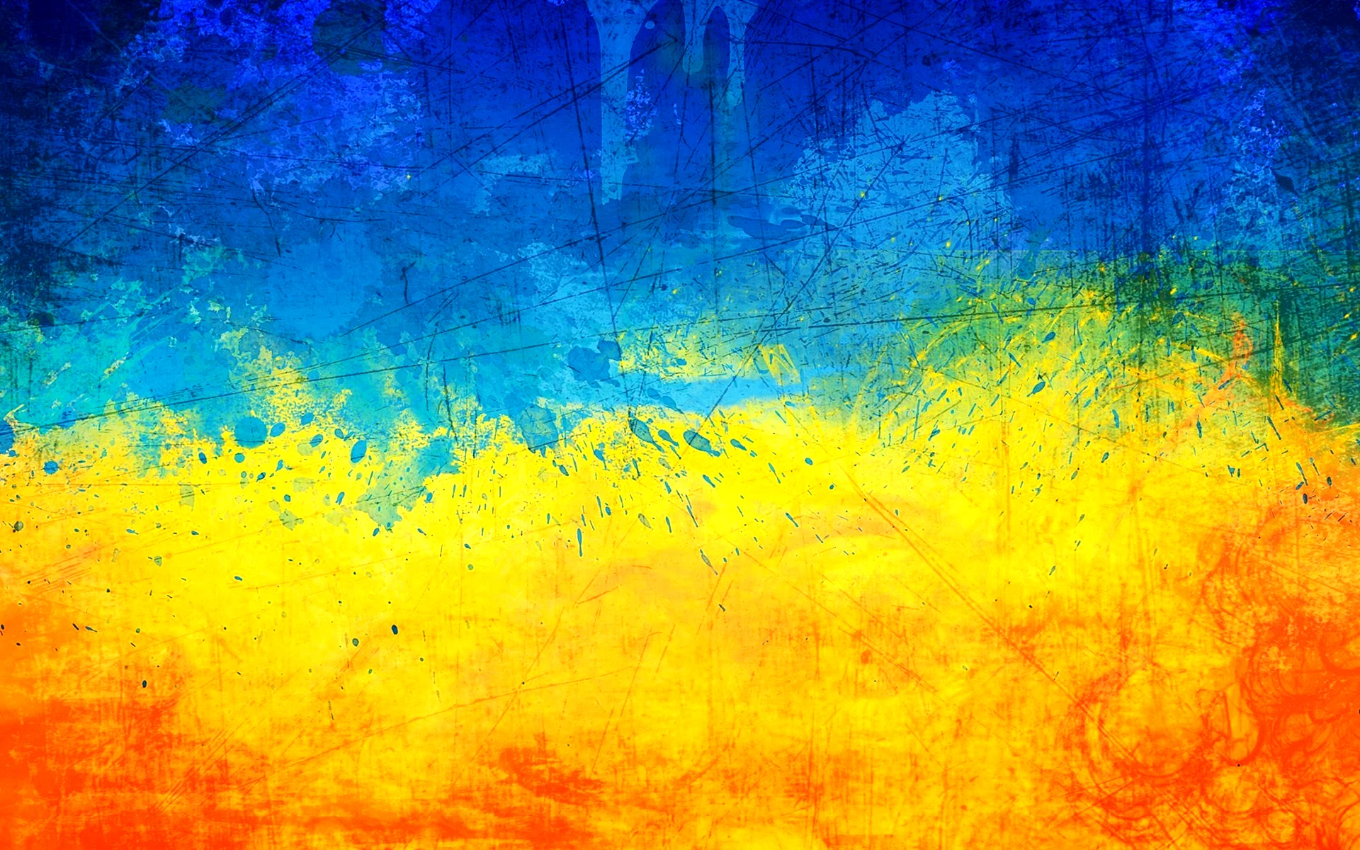 Флаг Украины сине красно желтый