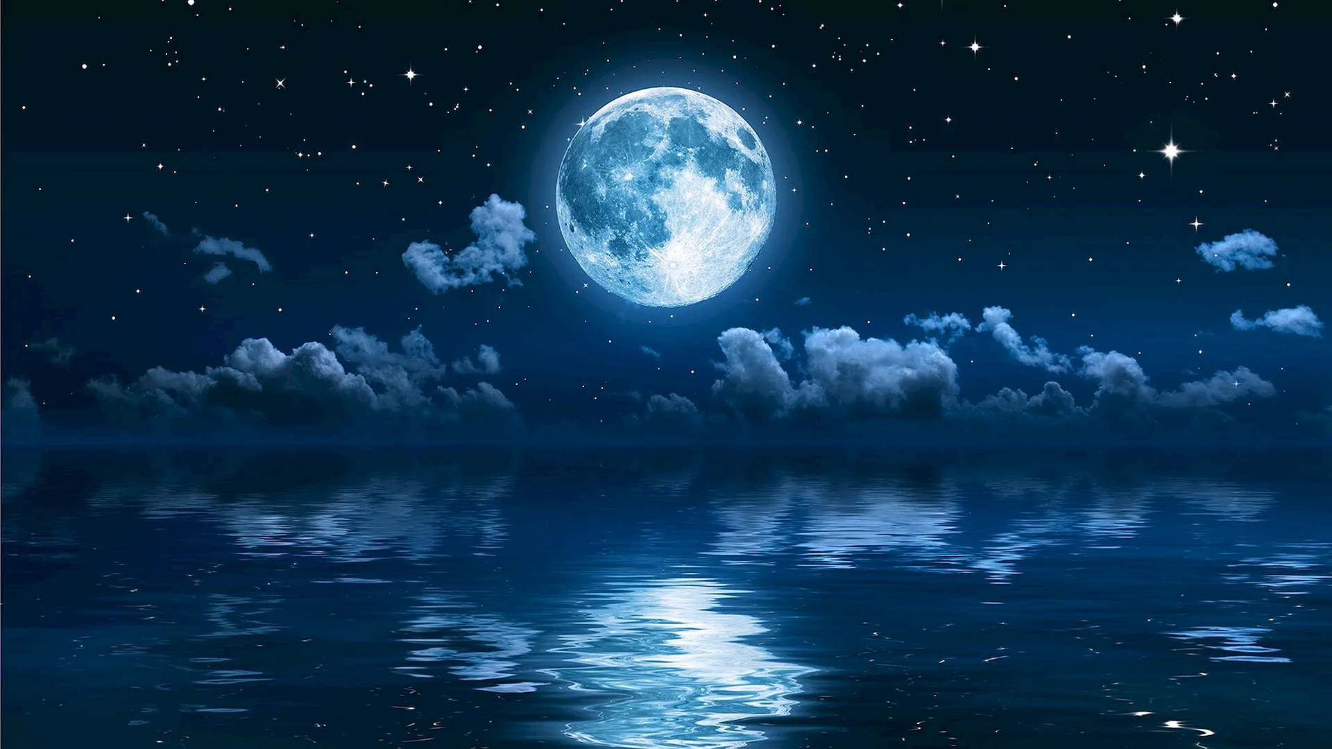 Фон Волшебная ночь с луной