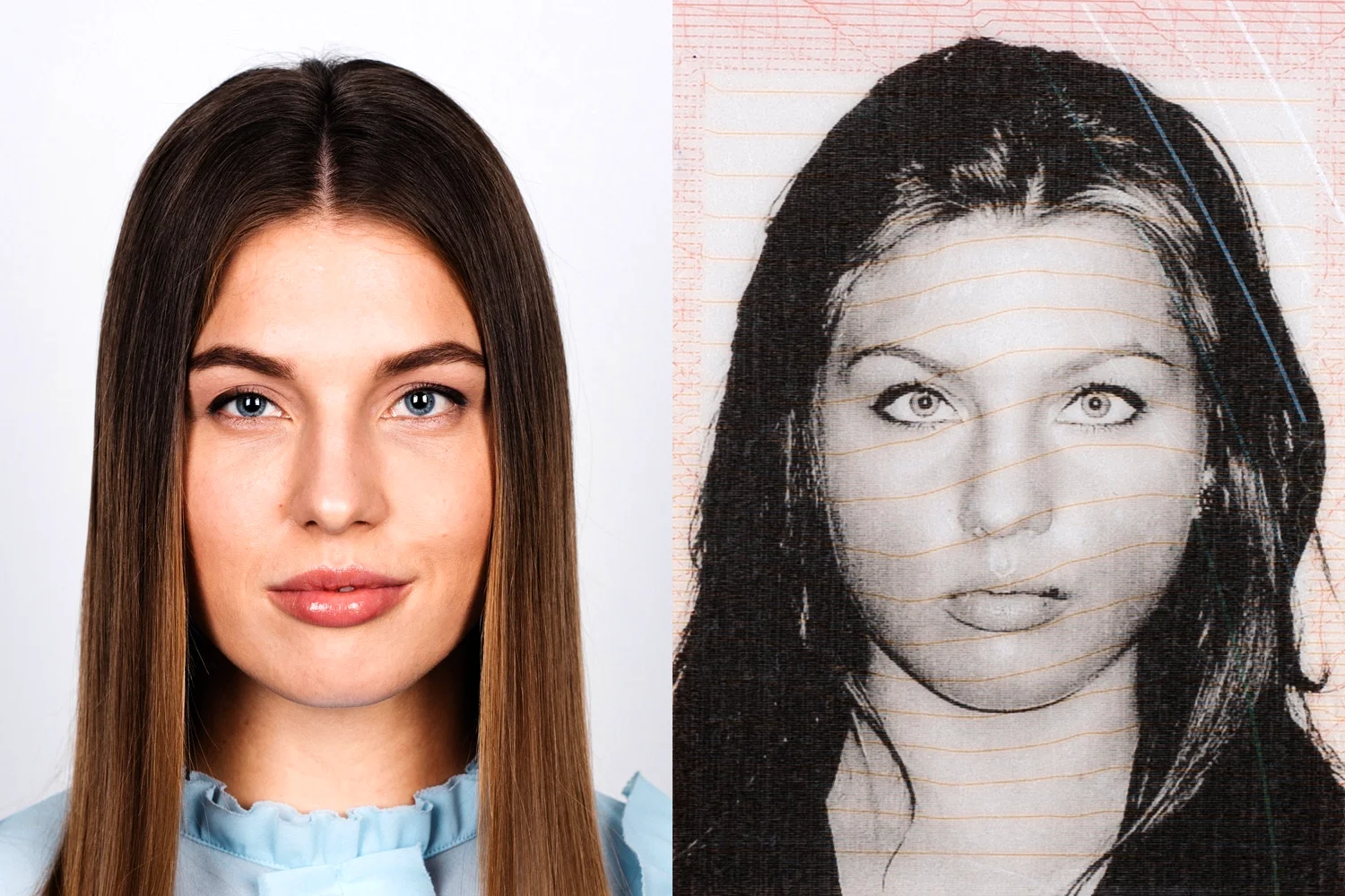 Фото на паспорт девушка