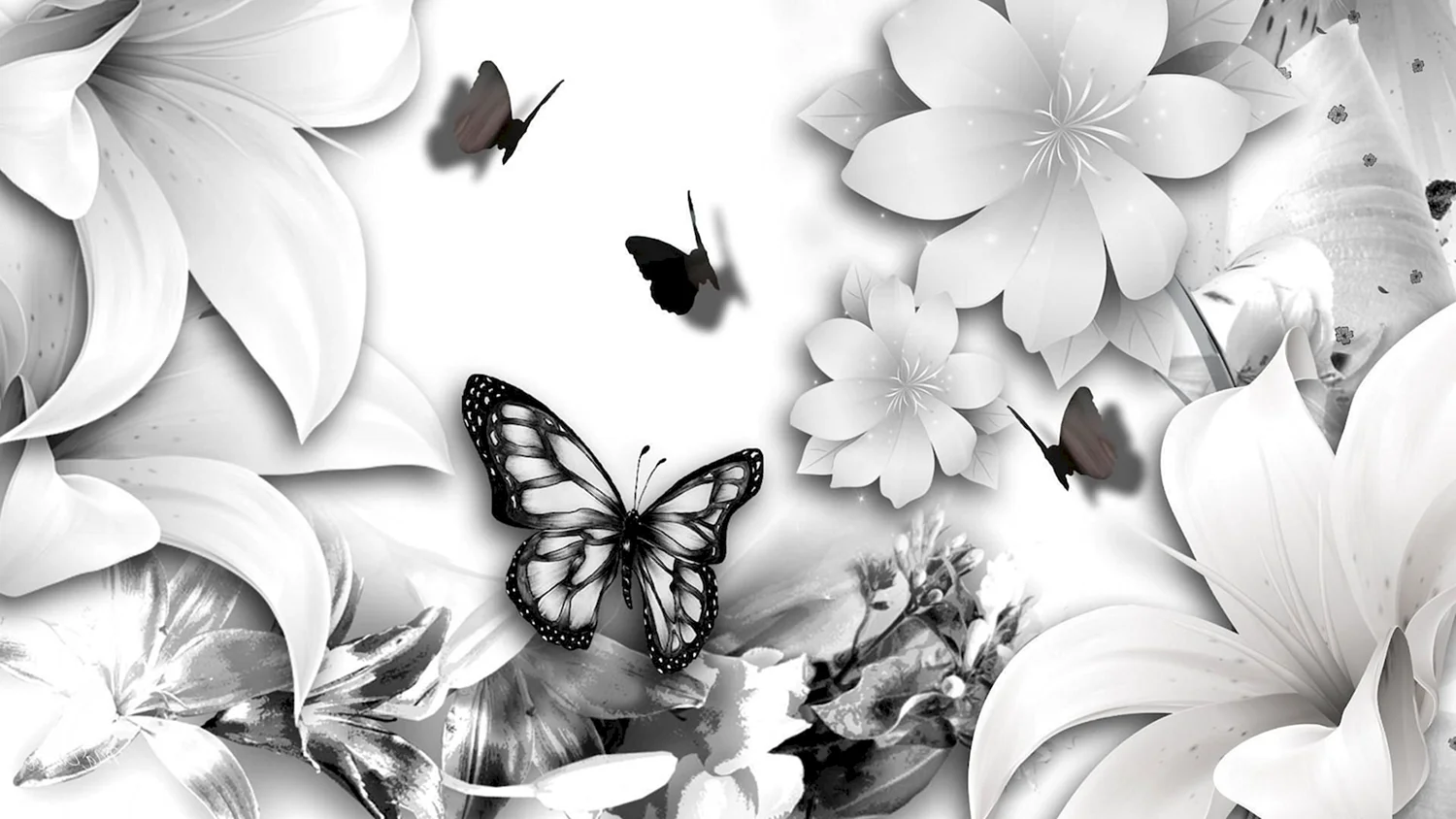 Фотообои бабочка на цветке