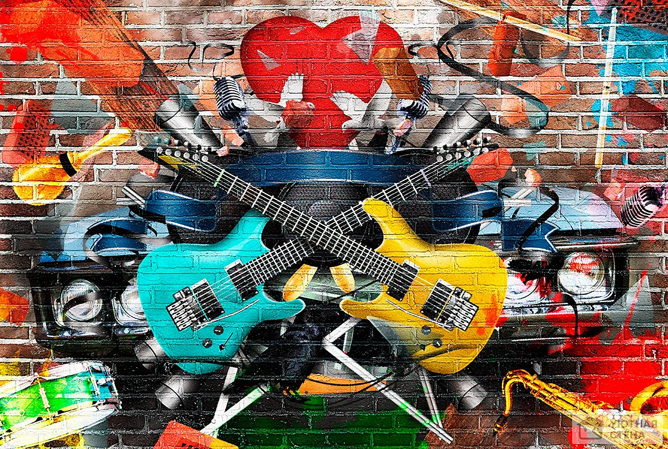 Фотообои гитара на стену