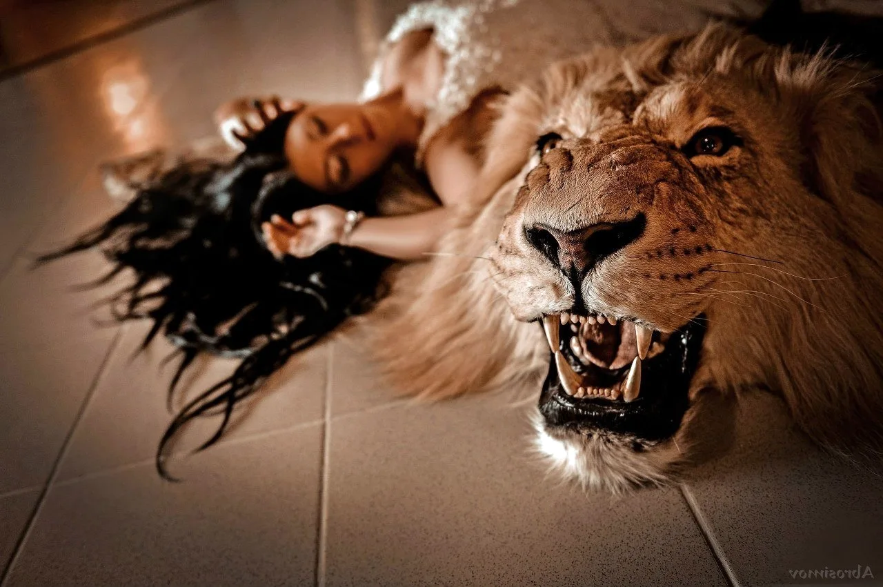 Фотосессия со львом